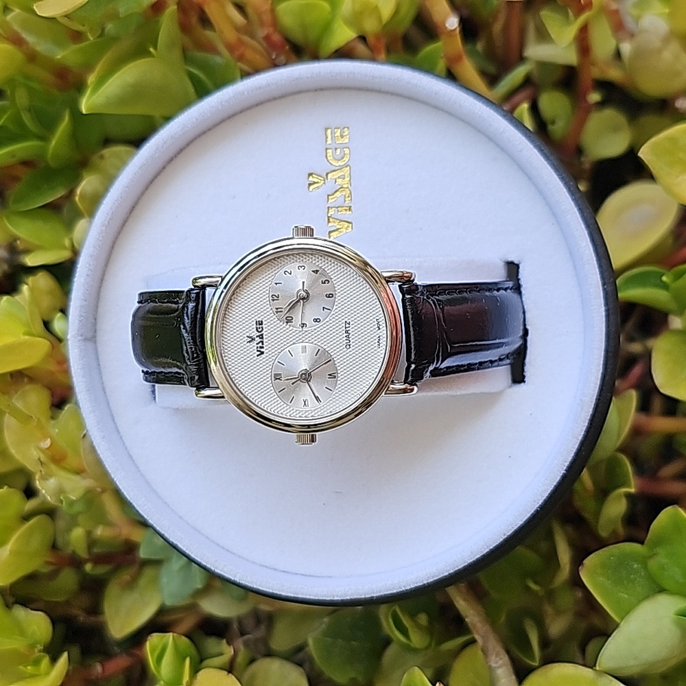 Vintage VISAGE Genuine Leather Band Quartz Watch NEW with Case